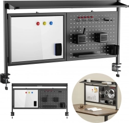 asztali rendszerező mágneses táblával és perforált panellel