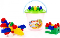 Junior Construction építőkészlet – 57 darab vödörben