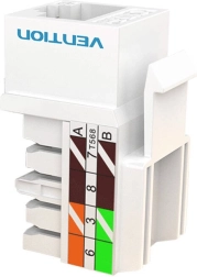 Keystone aljzat csatlakozó Cat.5E UTP 180 fokos Vention IPBW0 fehér