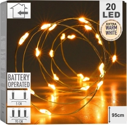 Karácsonyi LED drótfüzér 20 LED 95 cm