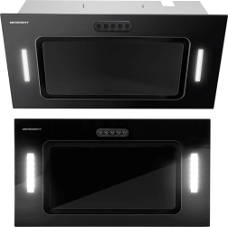 Beépíthető, szekrény alá szerelhető páraelszívó 52 cm fekete Berdsen BE-52A LED világítással