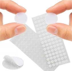 Ruhhy öntapadós tépőzár korongok 18 mm, fehér (500 db)