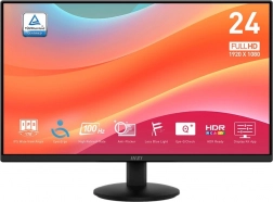 Monitor 23,8 hüvelykes MSI PRO MP242L LED FHD Sík 100Hz fekete