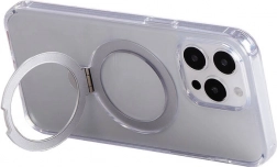 Mágneses, állvánnyal ellátott JOYROOM tok iPhone 15 Pro-hoz, átlátszó