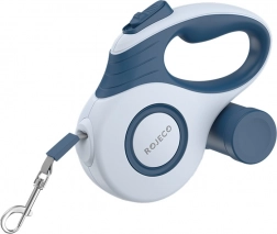Automatikus visszahúzó kék kutyapóráz 5m - Rojeco