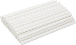 Papír pálcikák nyalókákhoz és cake popshoz, fehér, 11,5 cm – 50 db