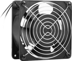 Ventilátor fali 19″ elosztószekrényekhez, 230 V, 120×120×38 mm, fekete, LANBERG