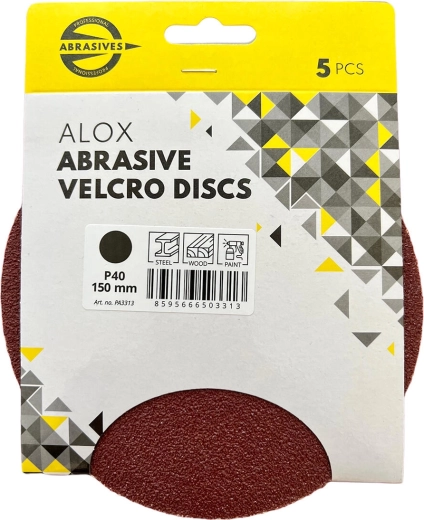 Tépőzáras csiszolótárcsák 150 mm, szemcseméret 80 (5 db)