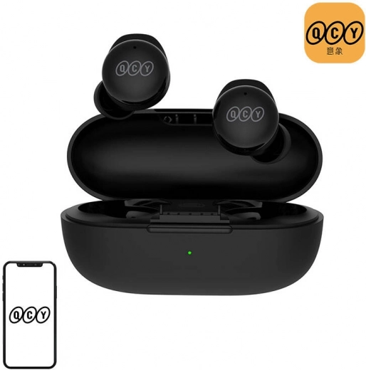 QCY T17 vezeték nélküli fülhallgató true wireless (fekete)