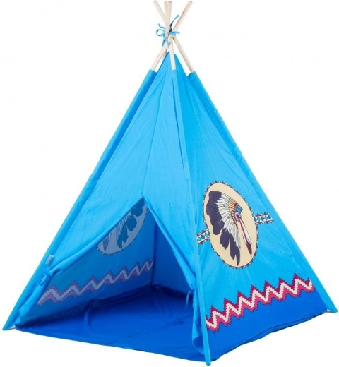 Gyermek teepee sátor ablakkal – Kék