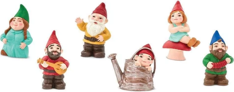 6 kézzel festett figura egy tubusban