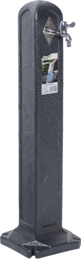 Antracitszürke kerti vízoszlop 90 cm, karos csappal