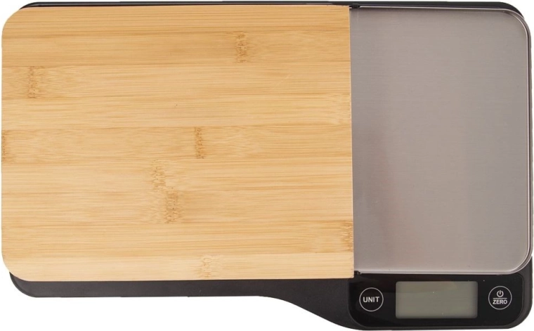 Orion elektronikus konyhai mérleg bambusz vágódeszkával