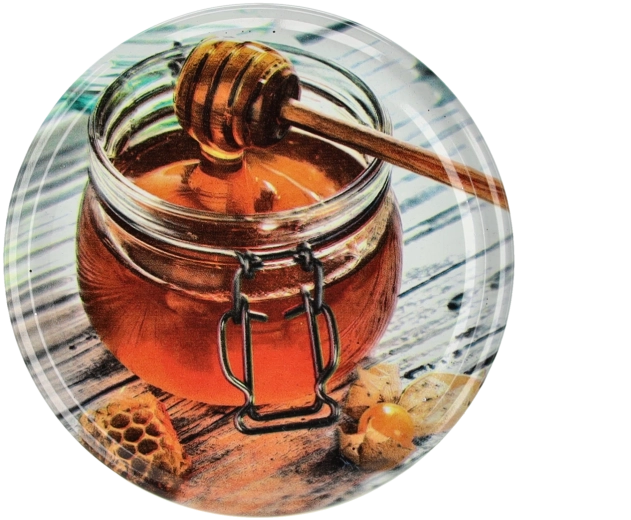 Twist-off fedő F 82 mézes üvegekhez (ellenőrző középrésszel), 750 db