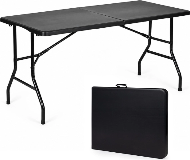 Összecsukható kerti cateringasztal MultiGarden 153 × 70 cm – Fekete