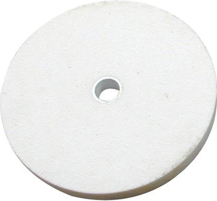 Csiszolótárcsa 150 × 20 × 20 mm fehér korundból, szemcseméret 60, közepesen kemény