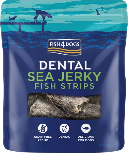 Fish4Dogs Dental Sea Jerky halcsíkok kutyáknak 100 g