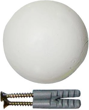 40 mm-es, fehér ajtóütköző, 2 db