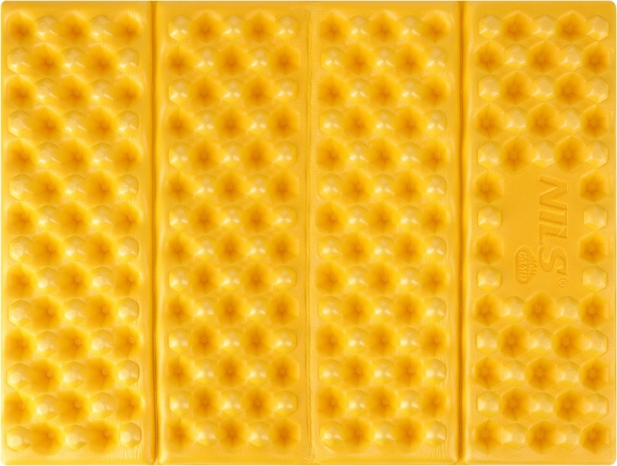 Összecsukható hab ülőpárna reflexiós alumínium réteggel NILS Camp sárga