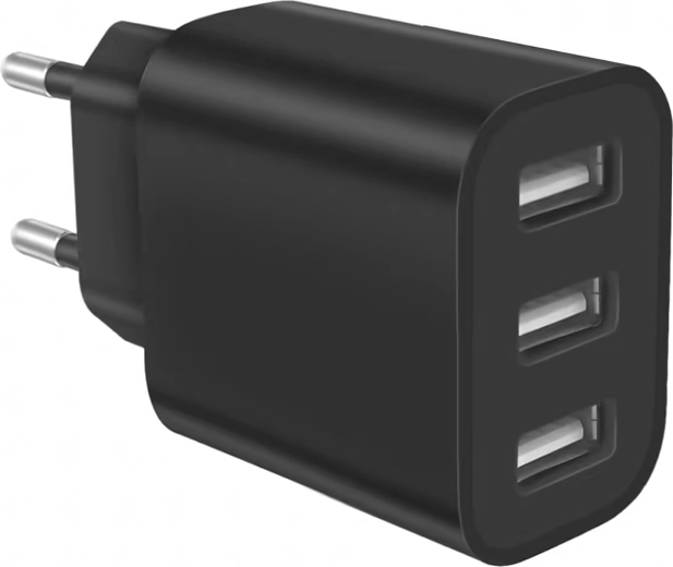 Nagy teljesítményű hálózati töltő 3× USB 5V 3.4A