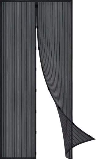 Mágneses ajtórovarháló 212 × 100 cm, fekete