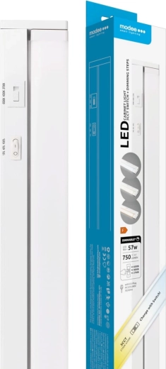 Modee LED pult alatti lámpa 8 W, 556 mm, 750 lm, 3CCT kapcsolóval és fényerőszabályzóval