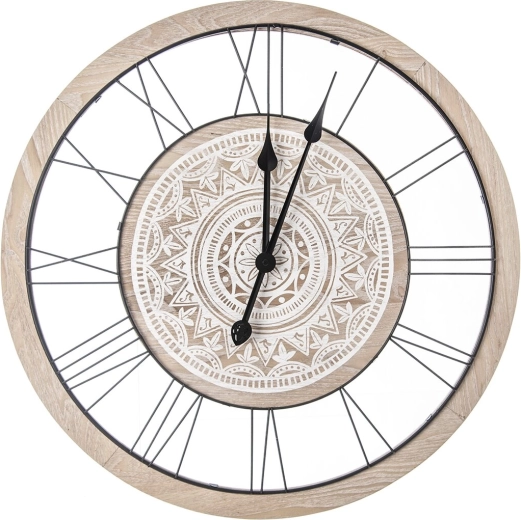 Bézs mandala mintás falióra 60 cm
