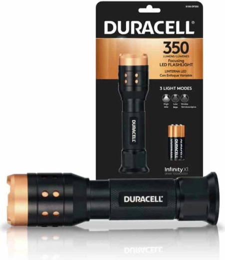 Duracell alumínium fókuszálható zseblámpa 350 lm, 3× AAA