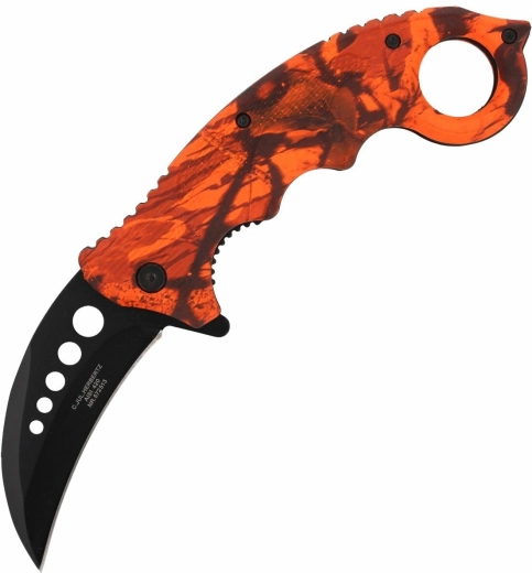 Herbertz CJH Camo Rot karambit zsebkés, 7,3 cm