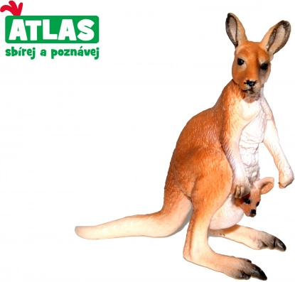 Kenguru figura kölyökkel 9 cm