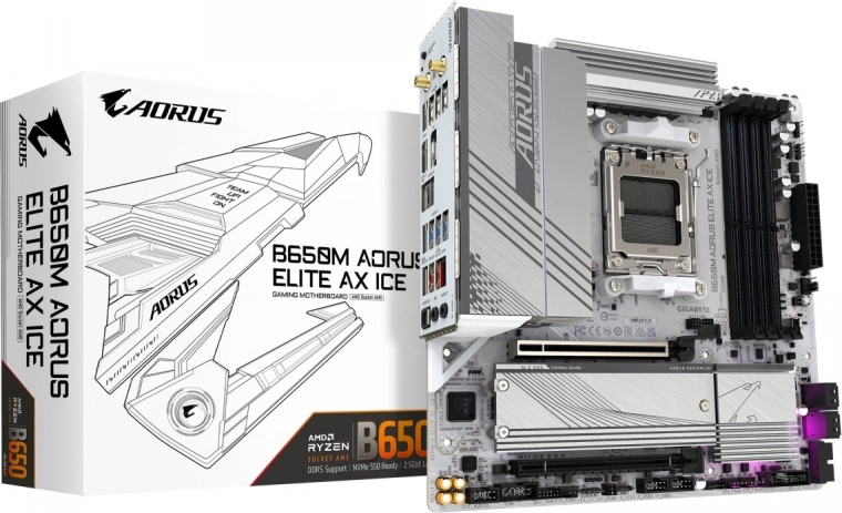 Gigabyte Aorus B650M A Elite AX ICE alaplap mATX AM5