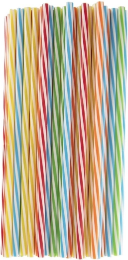 Színes, többször használható szívószálak 22 cm – 50 darabos készlet