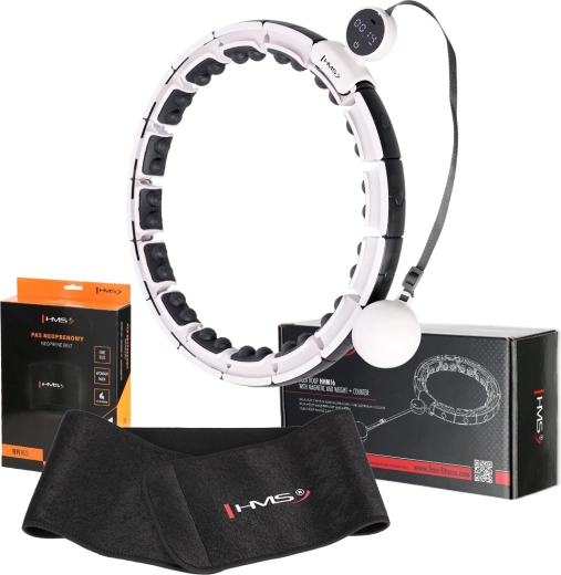 HMS HHM16 masszázskarika készlet számlálóval és súllyal + karcsúsító BR163 öv