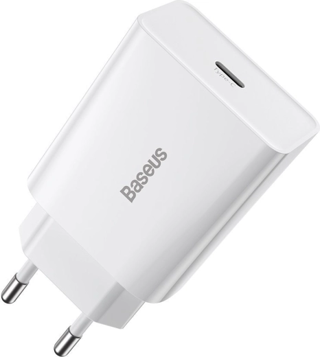 Baseus Speed Mini gyorstöltő, USB-C, PD, 3A, 20W (fehér)