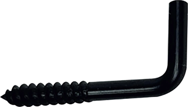 Kampó facsavarral 19 × 60 mm, fekete, 5 db