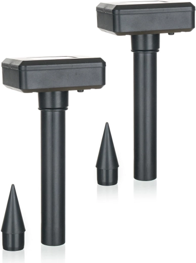 Napelemes vakondriasztó, fekete, 2 db