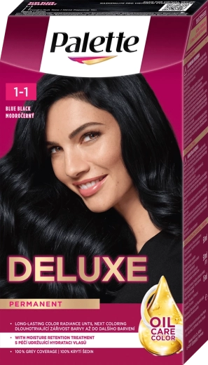 Palette Deluxe tartós hajfesték kékesfekete 50 ml