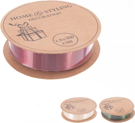 Karácsonyi poliészter szalag 15 mm / 3 m – 3 változat (assorted)
