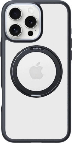 Torras Ostand R Fusion tok iPhone 16 Pro-hoz, fekete