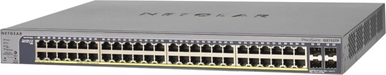 NETGEAR GS752TP okos kapcsoló, 48× gigabites PoE, 4× SFP