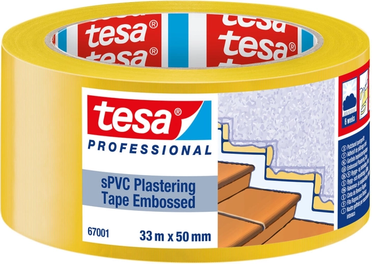 Maszkolószalag érzékeny felületekre 50 mm × 33 m sárga Tesa