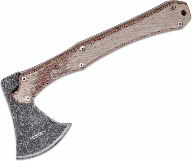 Condor Mountain P.A.S.S. fejsze 830 g, barna Micarta, bőr tok