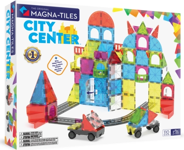 MAGNA-TILES mágneses építőjáték – Városközpont (110 db)