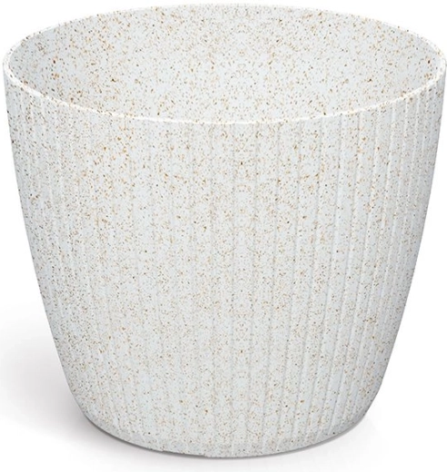 Lamia Eco Wood virágtartó, 17,8 cm, fehér