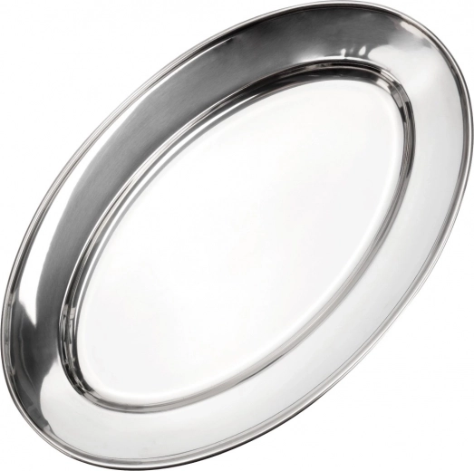 Fényes rozsdamentes acél professzionális tálaláshoz