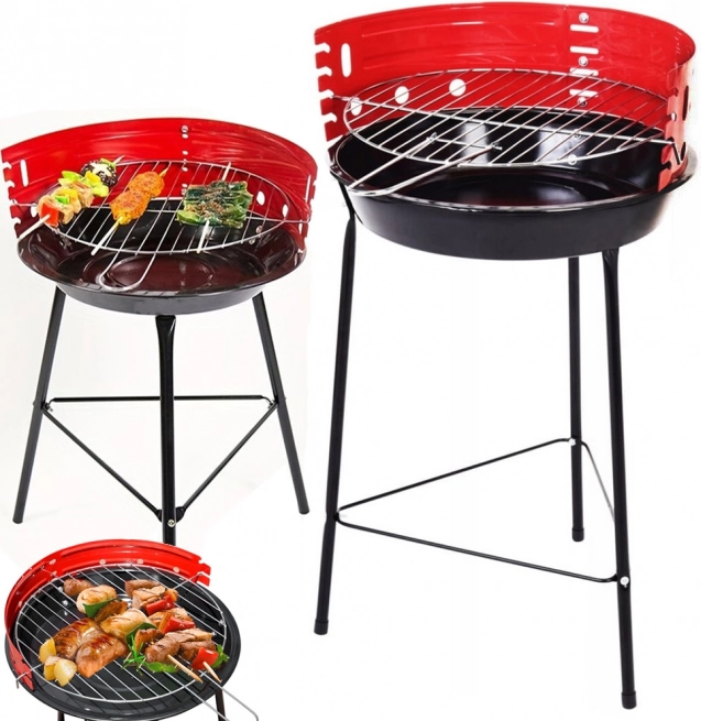 Kerti hordozható kemping faszenes grill