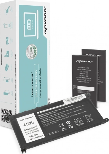 Movano YRDD6 akkumulátor Dell Inspiron 14 5481 és 5590 modellekhez (3600 mAh, 41 Wh)