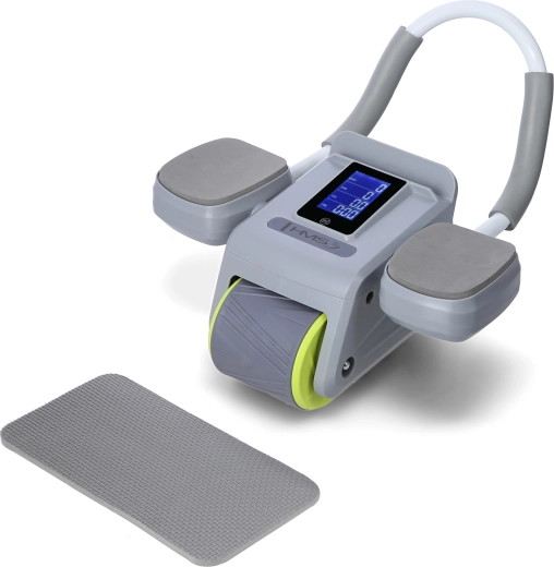 HMS hasizomerősítő henger automatikus visszapattanással, szürke