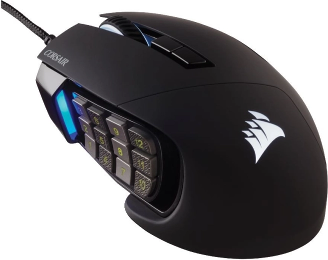 Corsair Scimitar RGB Elite gamer egér 18 000 DPI, fekete