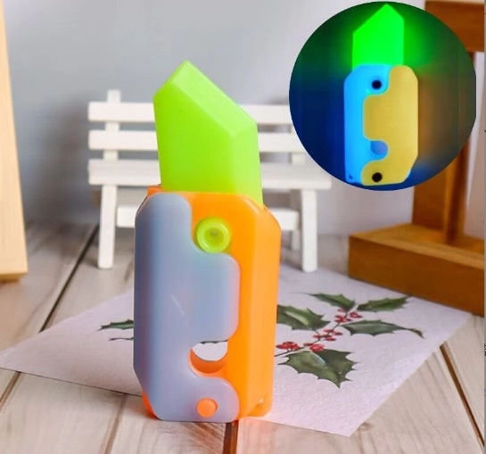 Műanyag fluoreszkáló gyerek kés 11 × 4,5 cm